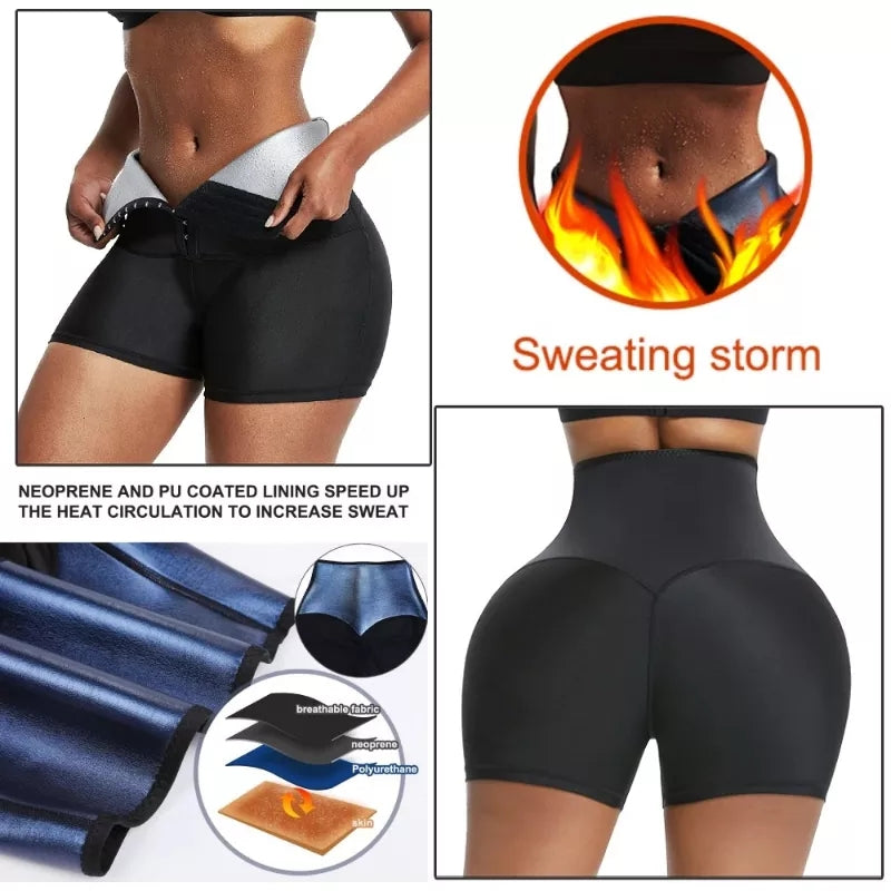 EIMELI [Big Clear!]Women Body Shaper Pants Sauna Hot Sweat Sauna Effect  Slimming Fitness Shapewear Workout Gym Leggings 